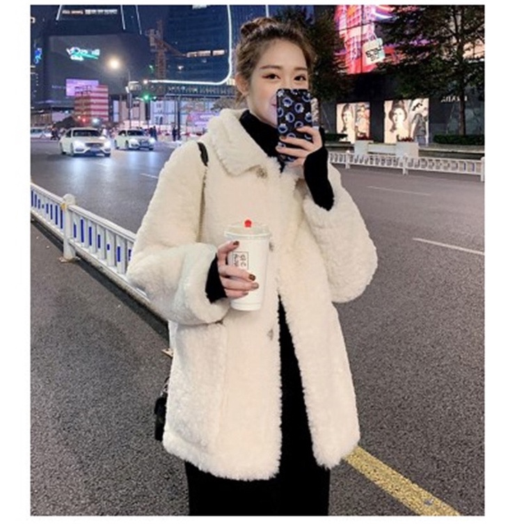 Set váy 🌸 Set đồ nữ 2in1 váy dài áo lông cừu màu kem thu đông tiểu thư sang chảnh dành cho nữ style Hàn Quốc | BigBuy360 - bigbuy360.vn