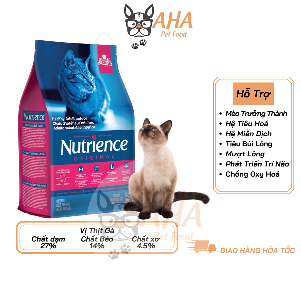 Thức Ăn Cho Mèo Xiêm - Nutrience Infusion Bao 2,5kg - Thức Ăn Cho Mèo Vị Thịt Gà, Rau Củ, Trái Cây Tự Nhiên