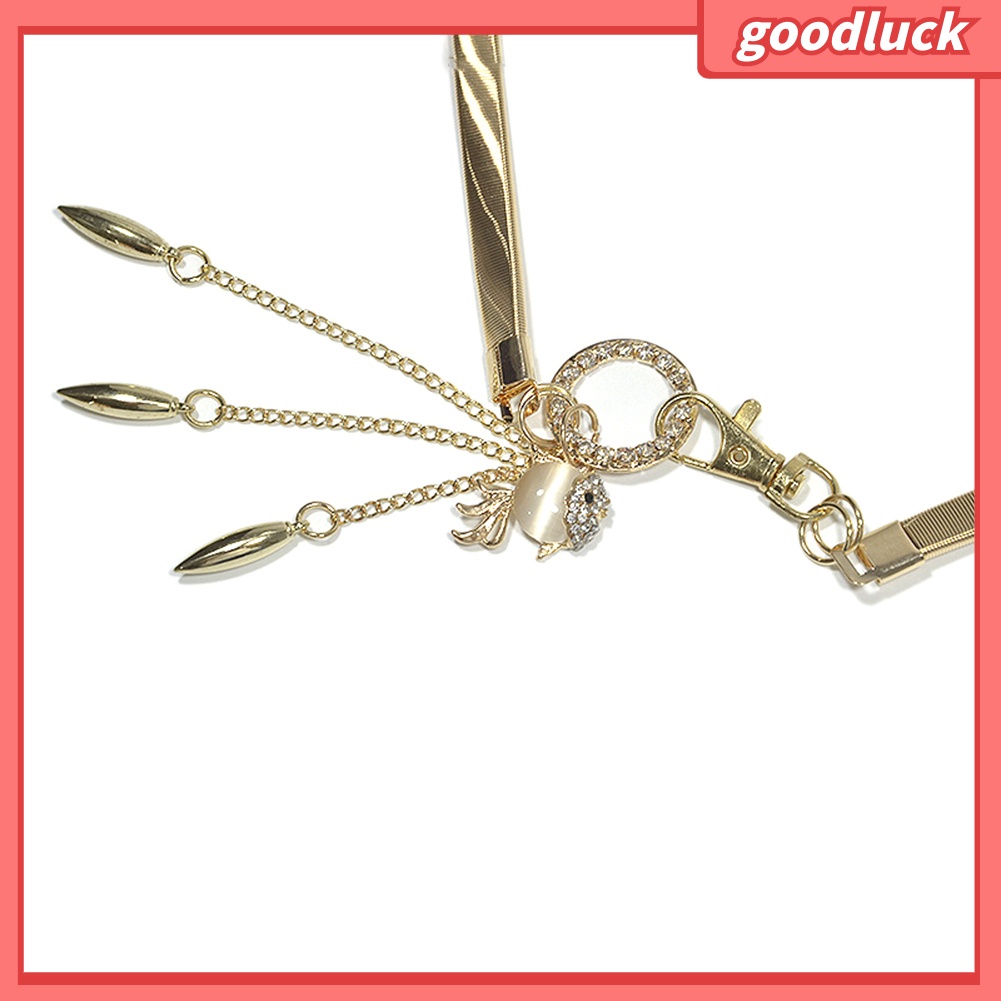 Thắt lưng nữ vàng kim giả da đính đá pha lê thời trang