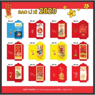Combo 1000 Bao lì xì theo từng năm