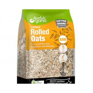 Yến mạch hữu cơ nguyên hạt cán mỏng Absolute Organic Rolled Oat 700G