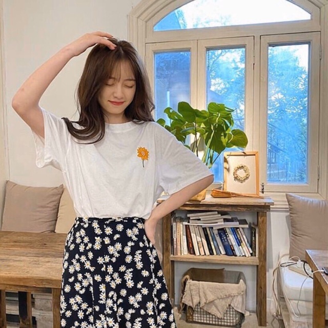 SET ÁO KÈM CHÂN VÁY HOA