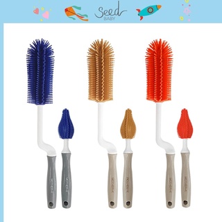 Bộ cọ rửa bình và núm ti Silicon Mother-K Hàn Quốc - Seed Baby