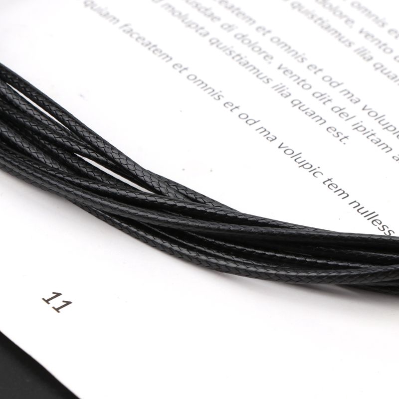 ✿INF✿10Pcs Top Quality Black Silk Leather Cord Chain Necklace with Lobster Claw Clasp