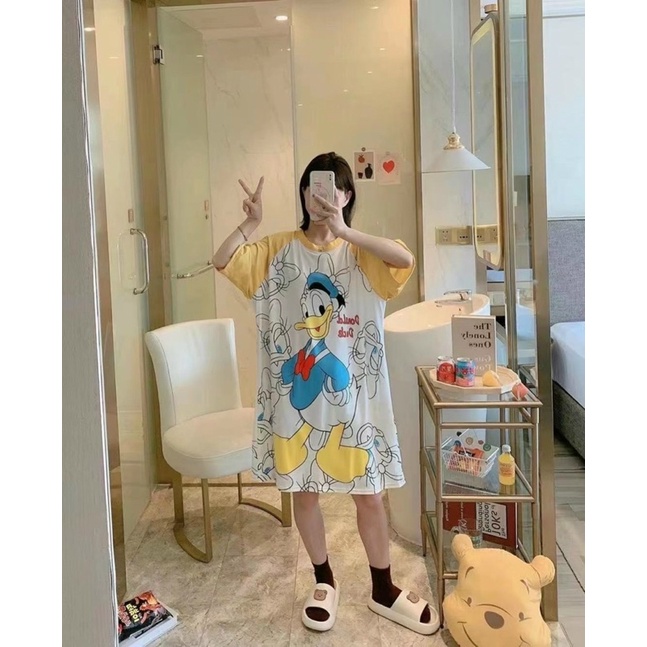 Đầm Ngủ Dáng Dài Dễ Thương Xinh Xắn Thời Trang Hàn Quốc Cho Nữ | BigBuy360 - bigbuy360.vn