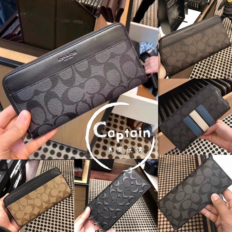 COACH  Ví Dài Đựng Tiền Xu Có Khóa Kéo F75000