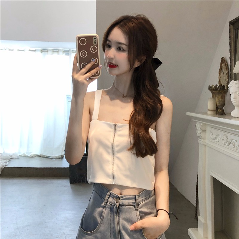 Áo Hai Dây Dáng Ngắn Thời Trang Mùa Hè Cho Nữ