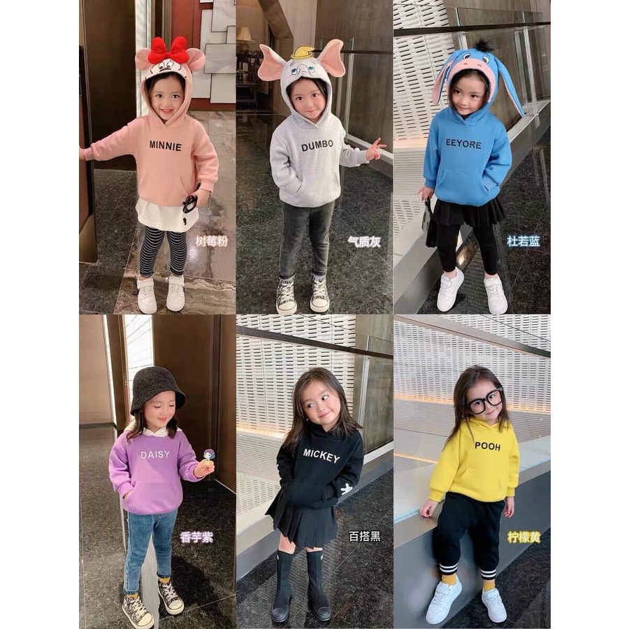 SALE ÁO HOODIE CHO BÉ GÁI CAO CẤP SIZE 8-18KG(HOODIE)