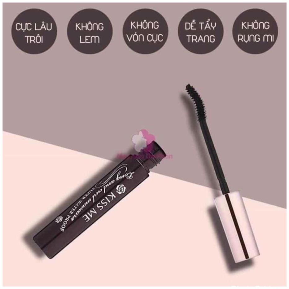 Chuốt Mi Dài Không Trôi Mascara Kiss Me Heroine Nhật Bản Dài Dày Cong Mi Suốt Cả Ngày Chống Nước Lâu Trôi .