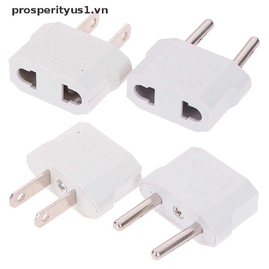 Set 1 / 4 Phích Cắm Chuyển Đổi usa eu Sang us Sang eu Chuyên Nghiệp