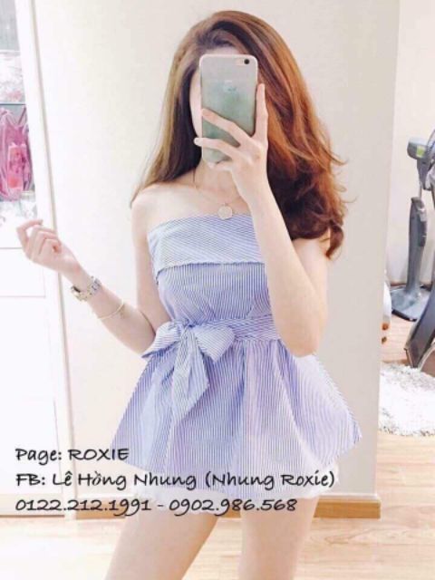 [Rẻ vô địch] Áo kiểu ống cột nơ eo dáng peplum, hình thật ảnh bìa | BigBuy360 - bigbuy360.vn