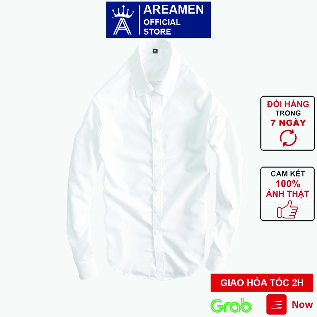 Áo sơ mi nam dài tay nam cao cấp, áo sơ mi trắng vải lụa nến không nhăn thời trang cao cấp-A2