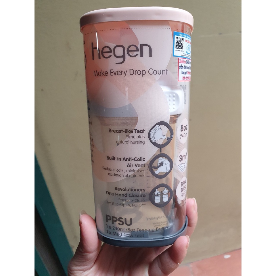 Bình Sữa Hegen 150ml và 240ml cho bé (hàng chính hãng có tem)
