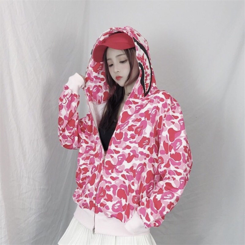 Áo Bape hình in chất nỉ bông