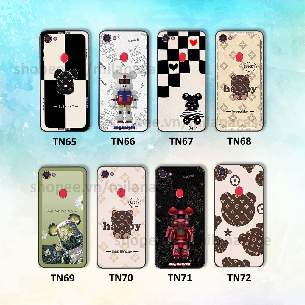 Ốp Oppo F5 / F5 Youth / F7 gấu be@rBrick gấu Teddy Kaws siêu đẹp, phong cách, cá tính