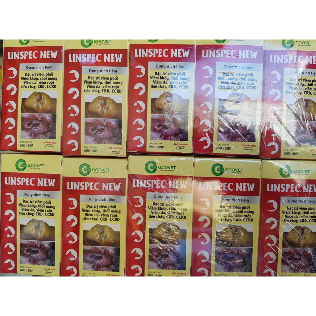 LINSPEC NEW Goovet Viêm Khớp, Thối Móng, Viêm Da, Viêm Ruột Tiêu Chảy, CRD, CCRD, Hen Gà, Viêm Phổi
