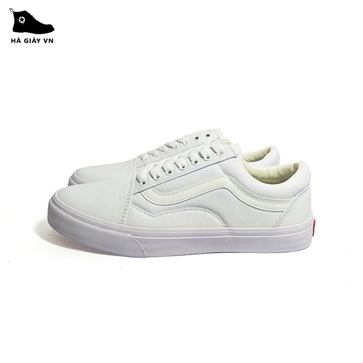 Giày Sneaker  old skool nam nữ full trắng đủ size