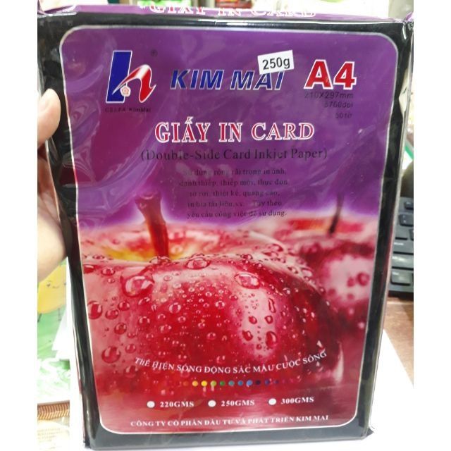 Giấy in card kim mai Đl 250
