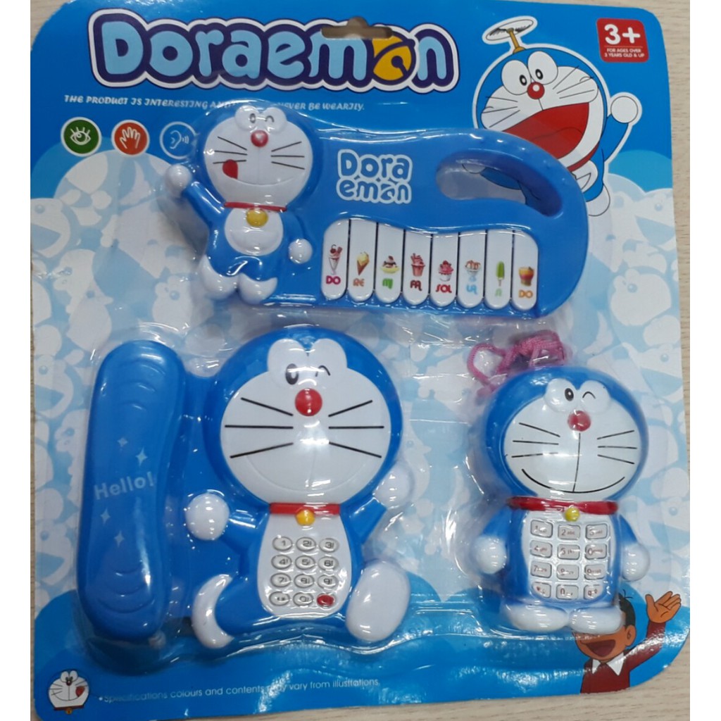 VỈ 3 MÓN đàn, điện thoại Doraemon