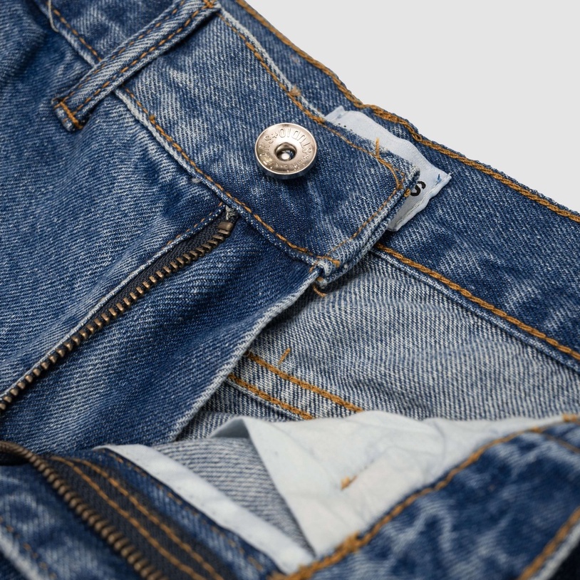 Quần Jeans xanh 2 màu dáng Baggy Selected Island