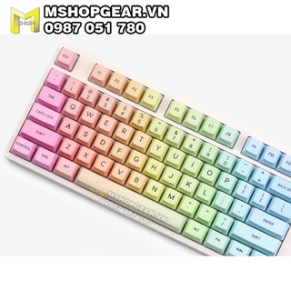 Keycap Rainbow thick pbt dye-sub oem profile 123 keys