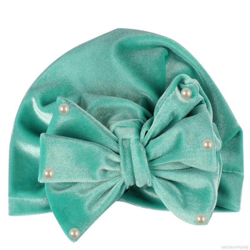 Mũ trùm đầu đính nơ phong cách đáng yêu dành cho bé gái