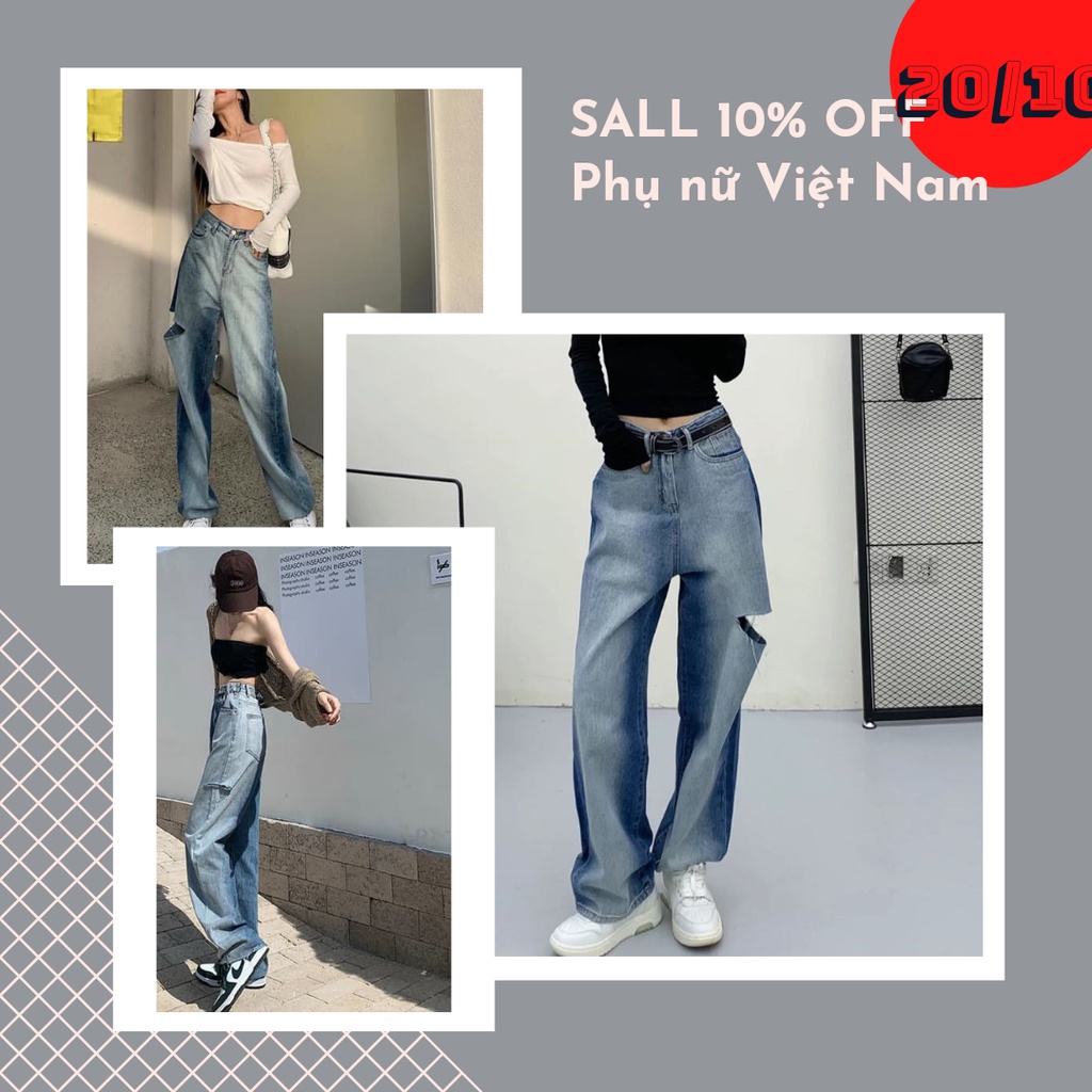 Quần bò mài cạp cao tôn dáng dễ phối đồ