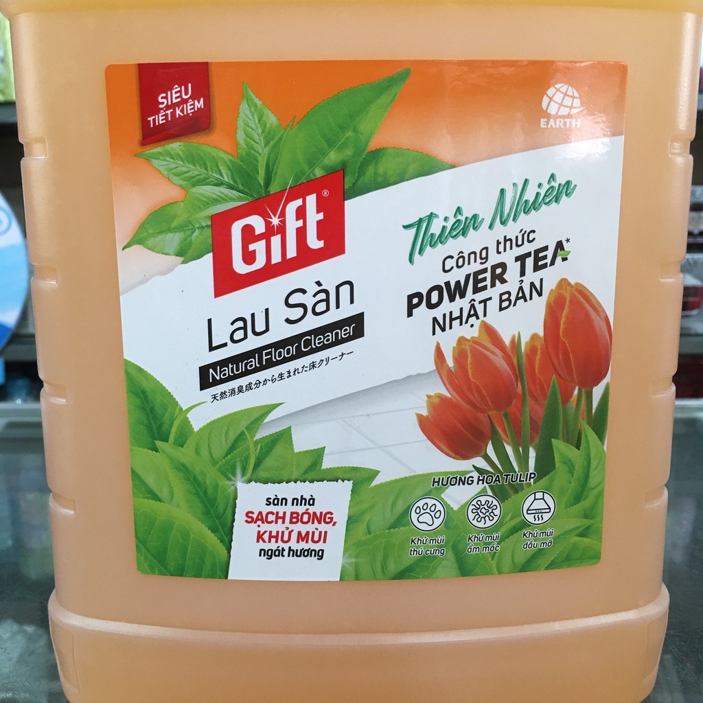 Nước lau sàn Gift hương tulip can 3.8kg