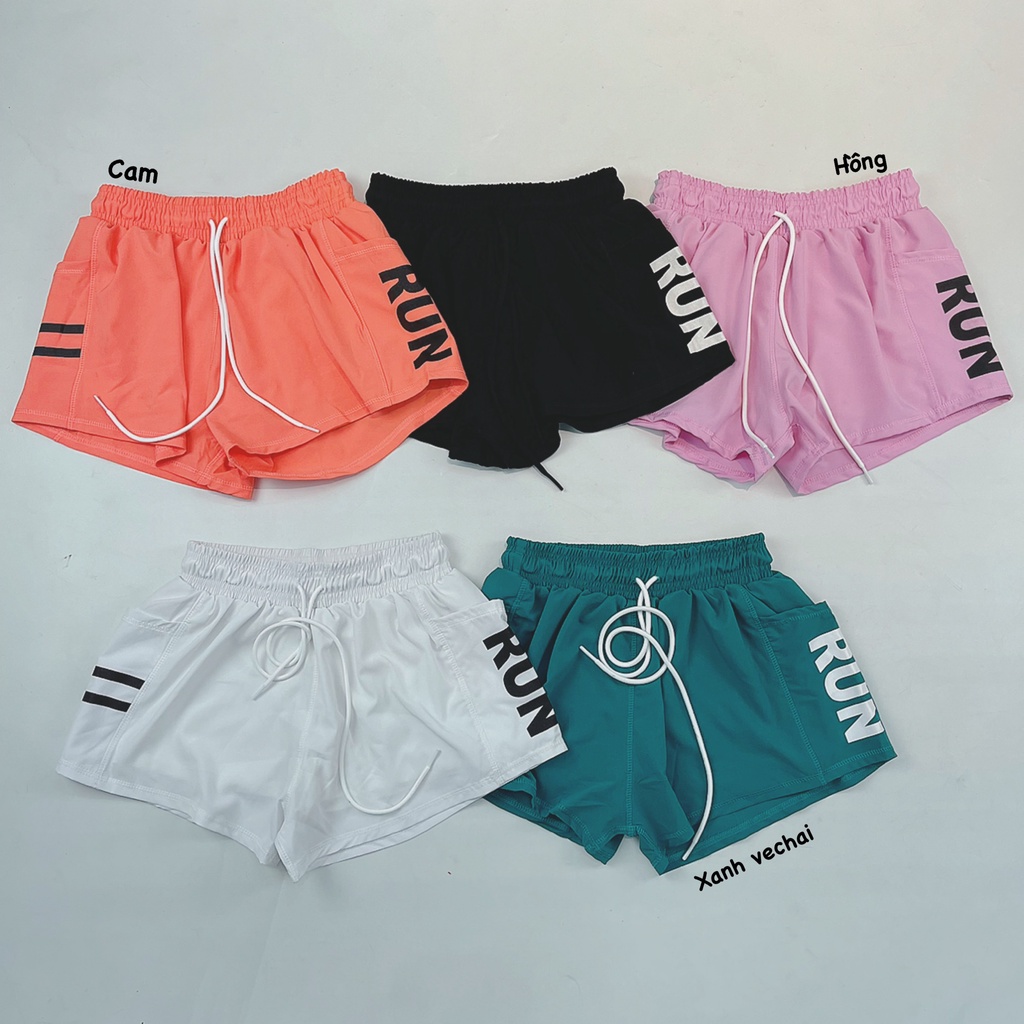 Quần Đùi Thể Thao Nữ 2 Lớp Boxer Run Siêu Xinh