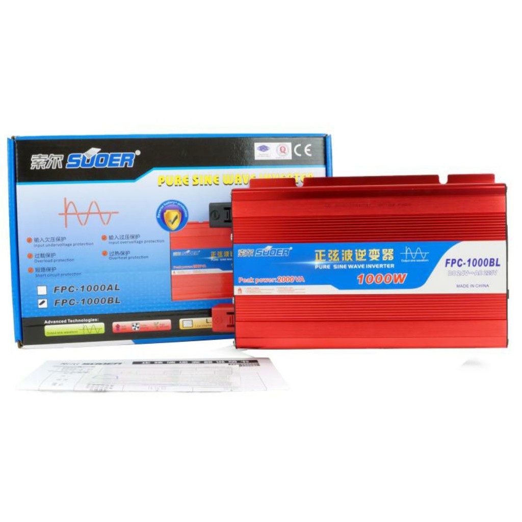 Bộ đổi điện sin chuẩn 1000w 24v sang 220v - FPC-1000BL