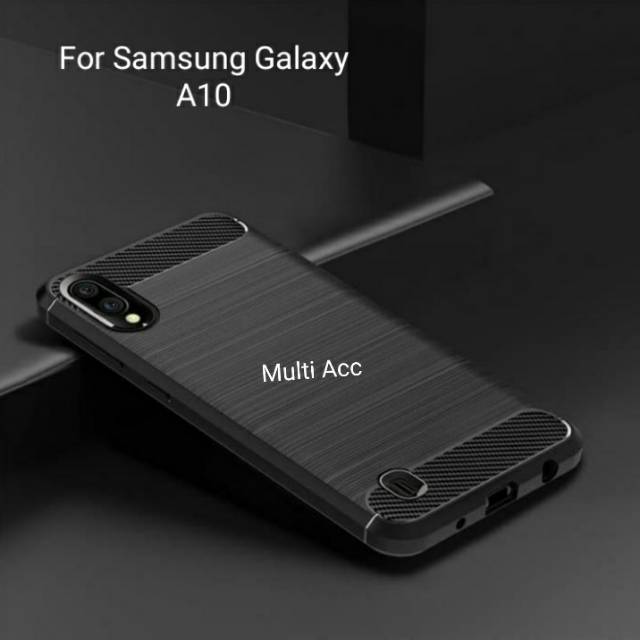 Ốp Lưng Sợi Carbon Cho Samsung Galaxy A10 / Case Ipaky / Silicon / Back