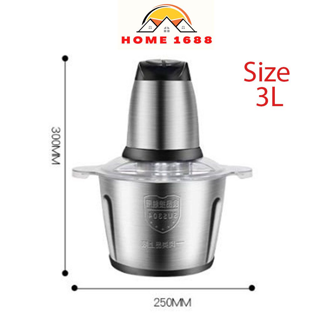 Máy Xay Thịt, Xay Rau Củ Quả Đặt Bàn cối Inox SUS 304 với 4 Lưỡi Dao Đa Năng, Công suất 300W M02 Home 1688