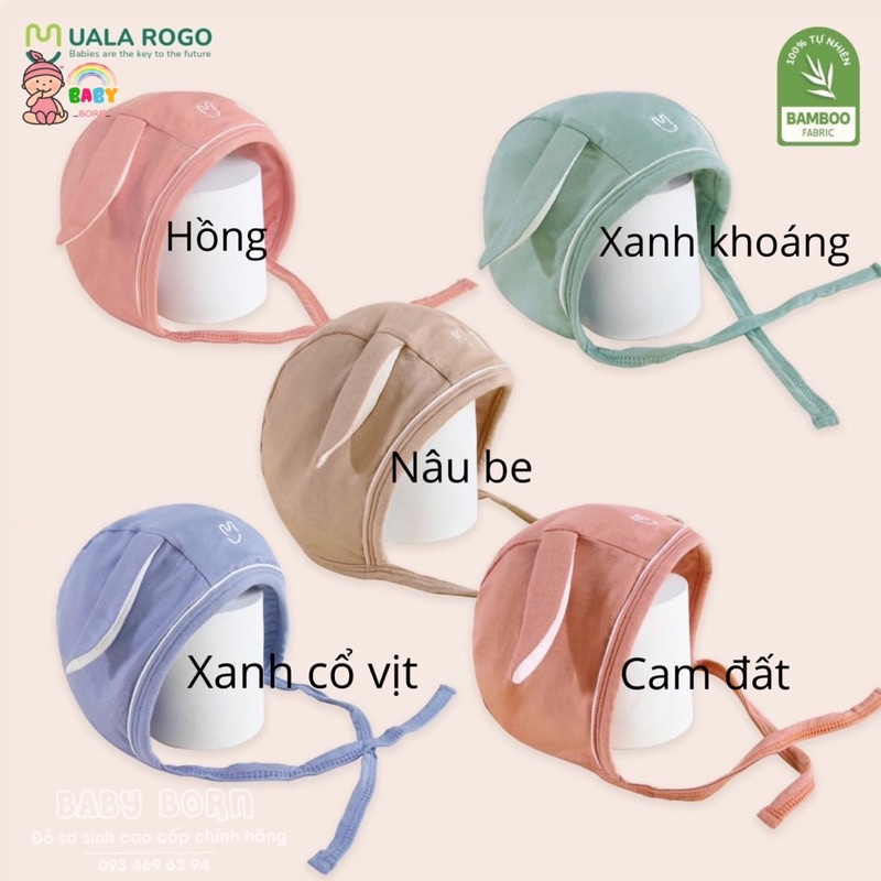 Phụ kiện sơ sinh mũ, bao tay chân Bamboo Uala Rogo