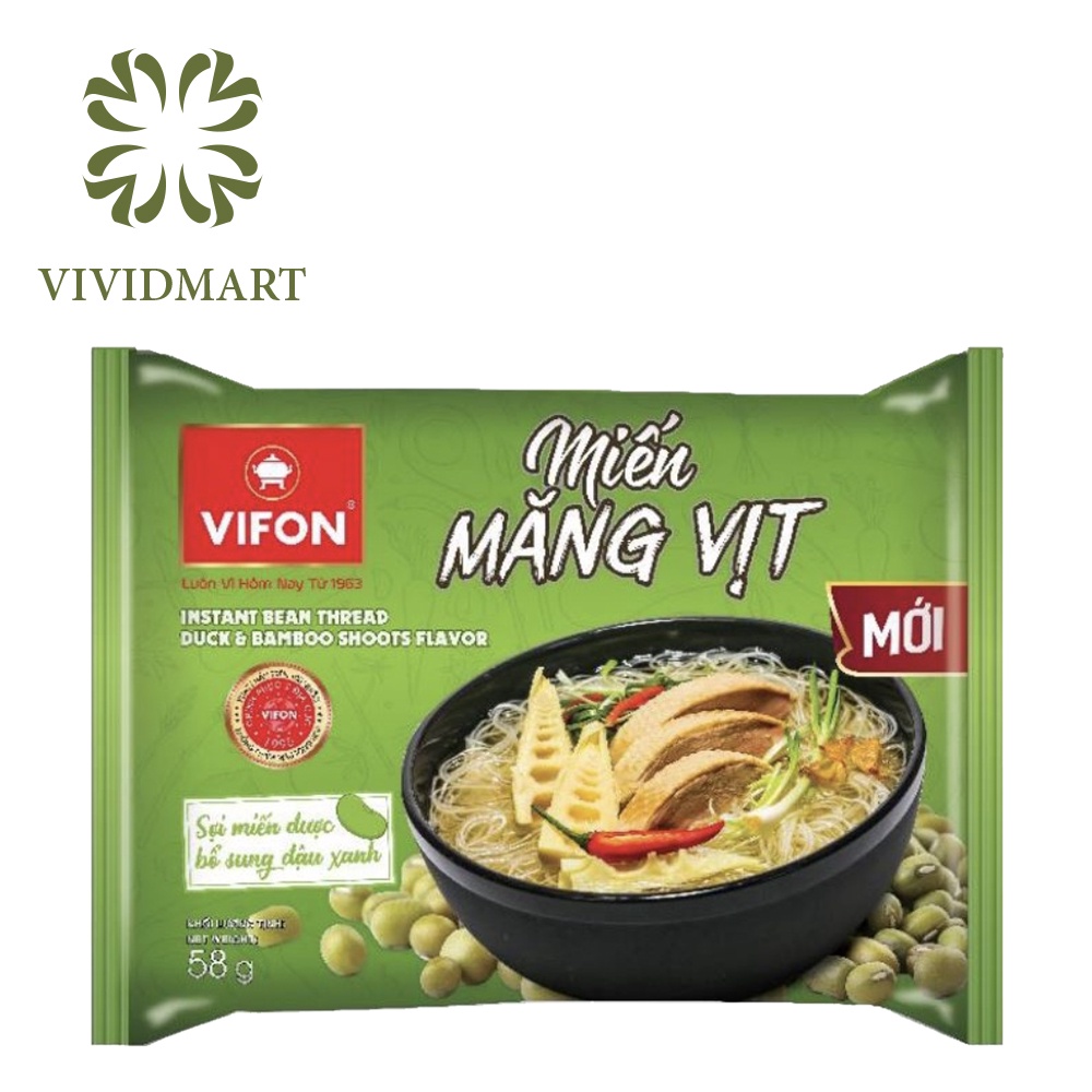 MIẾN VIFON 3 VỊ: MIẾN LẨU THÁI, MIẾN SƯỜN HEO, MIẾN MĂNG VỊT - GÓI 60gr - VIFON