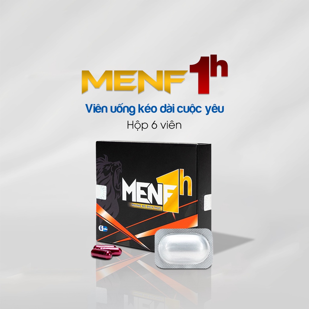 Viên uống tăng cường sinh lý MenF 1H - giúp kéo dài thời gian quan hệ, tăng cương cứng tác dụng nhanh chóng ( hộp 6viên)