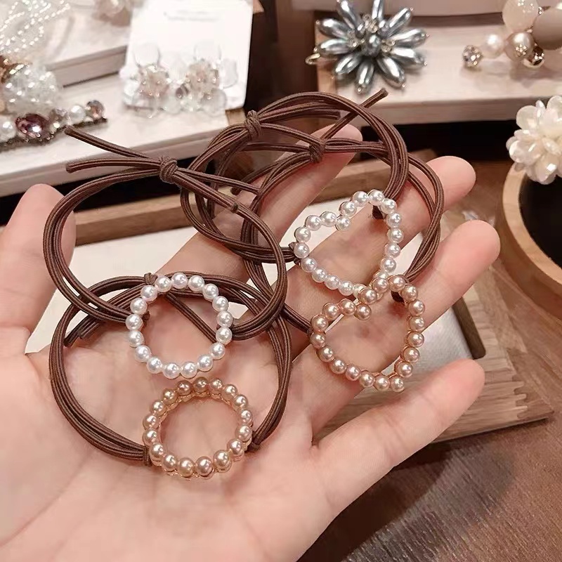 Dây Cột Tóc Cao Su Hình Trái Tim Phong Cách Hàn Quốc Đơn Giản Sang Trọng Dành Cho Nữ Xiaoxiangfeng