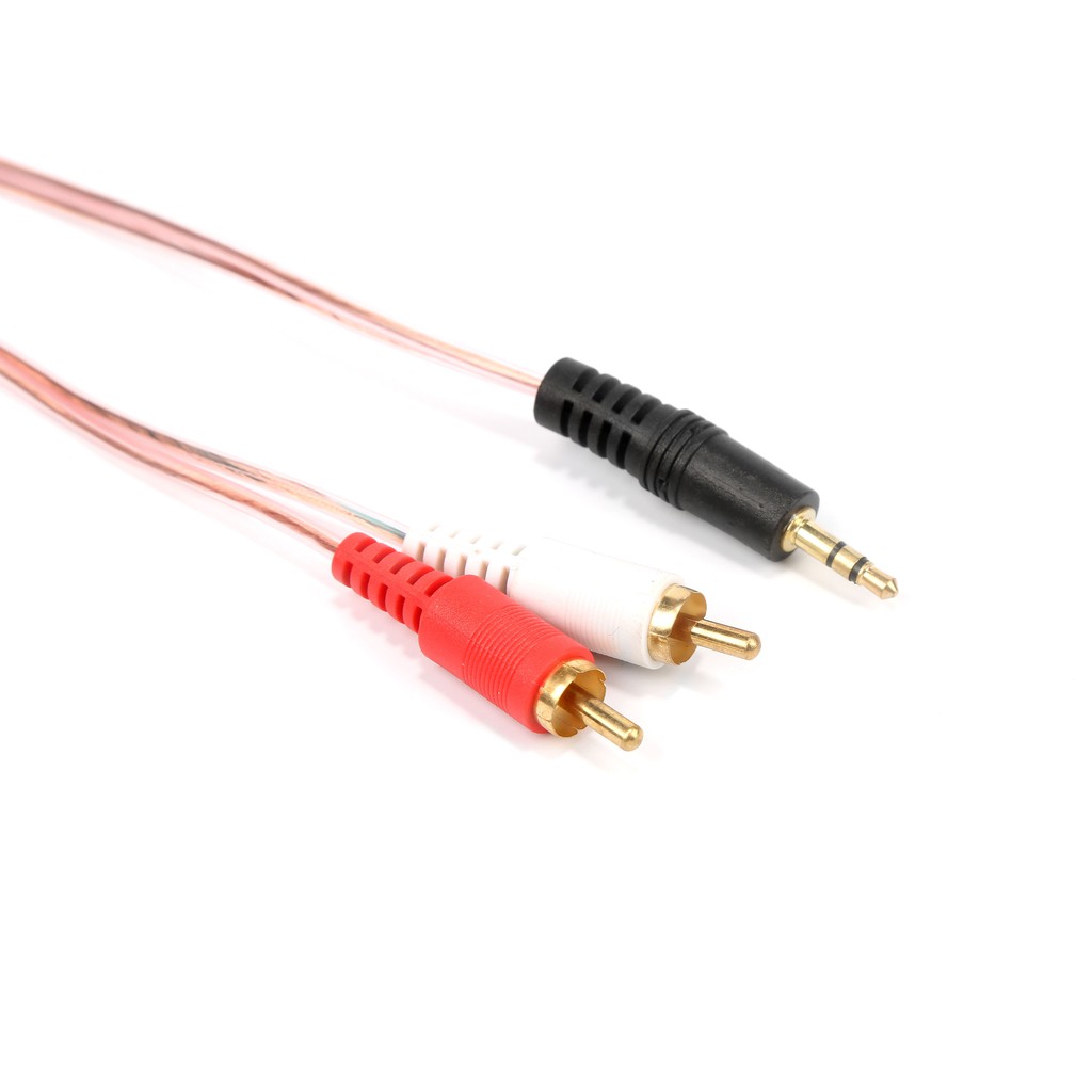Cáp âm thanh 3.5mm sang 2 RCA dành cho điện thoại tai nghe loa jack cắm màu đen dài 1.5m/3m/5m/10m
