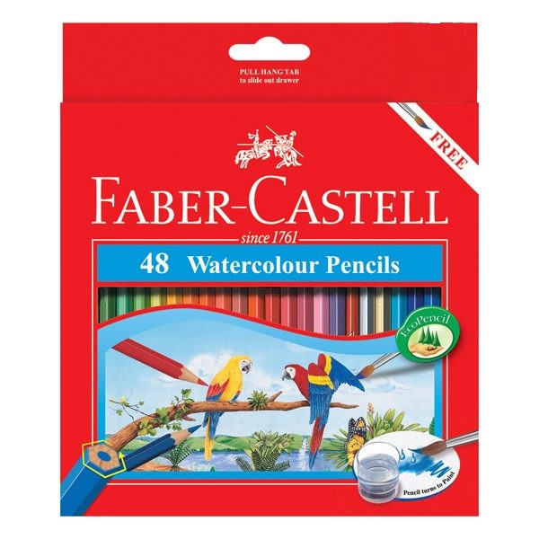 Chì màu nước FABER CASTELL 12/24/36/48 màu (Hộp giấy và Hộp thiếc)