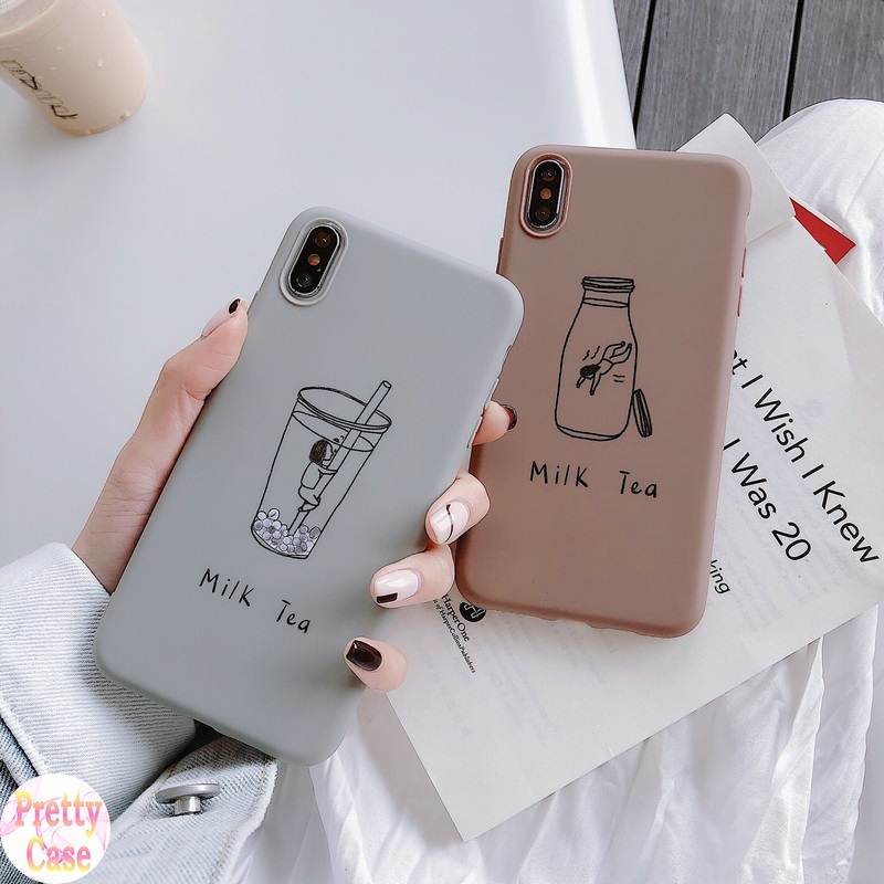 Ốp lưng mềm họa tiết ly trà sữa cho các dòng OPPO | BigBuy360 - bigbuy360.vn