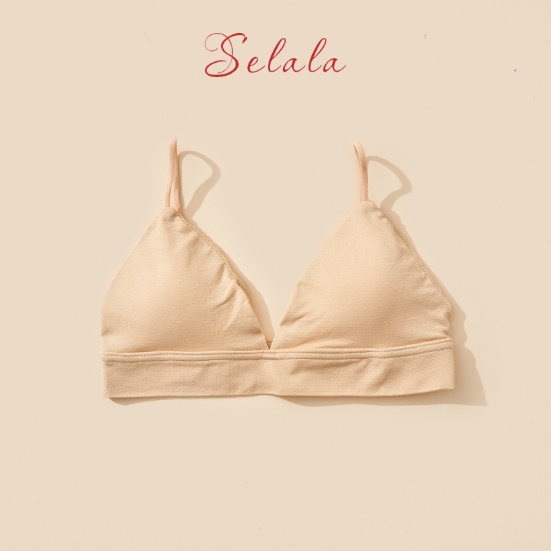 Áo Bra Selala Cotton Dây Mảnh Khoét Ngực Có Mút Sẵn BS06