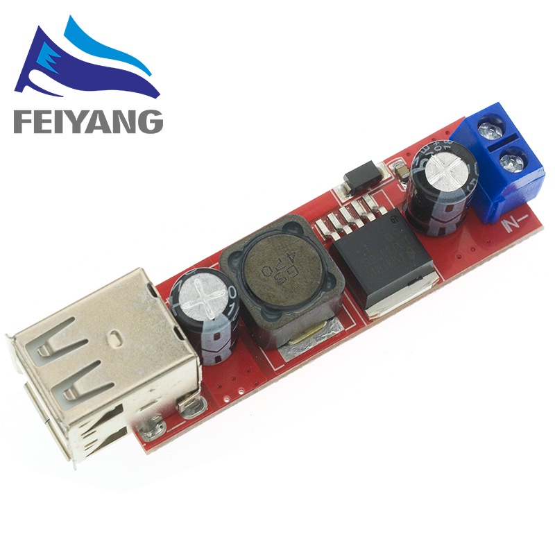 Dc 6V-40V Sang 5V 3A Sạc USB Đôi DC-DC Mô Đun Chuyển Đổi Bước Xuống Cho Xe Sạc LM2596 Dual USB