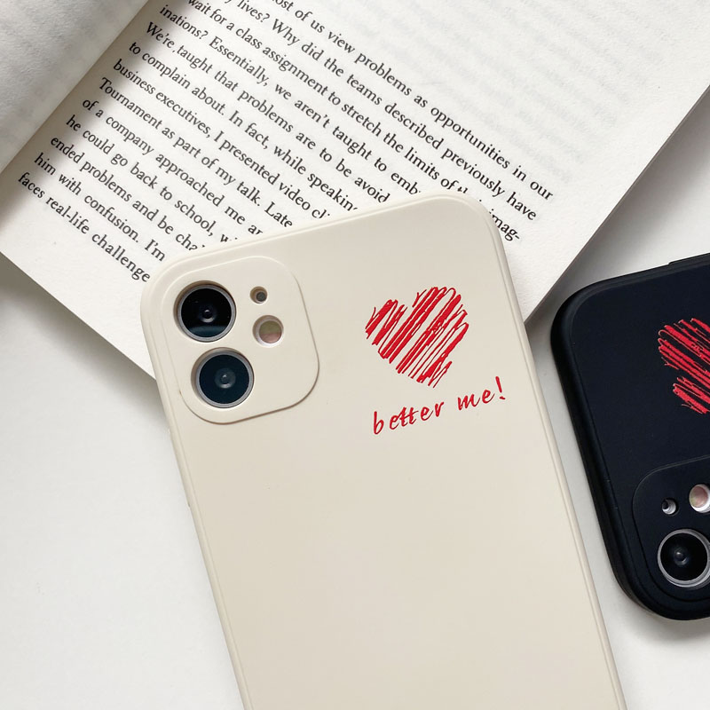 Ốp điện thoại silicone họa tiết trái tim thời trang cho IPHONE 12/ 12 PRO MAX/ 11/ X/ XS MAX/ XR/ 7/ 8 PLUS | BigBuy360 - bigbuy360.vn