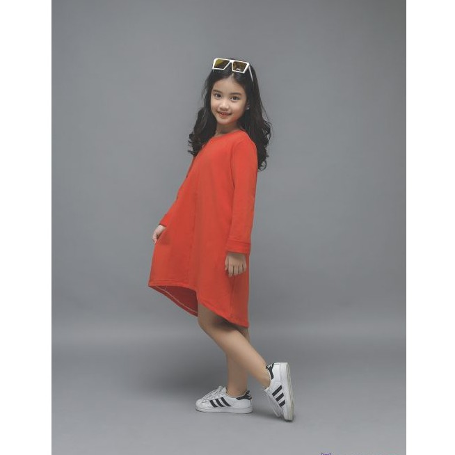 Váy nỉ dài tay dáng suông LK0283 - Lovekids