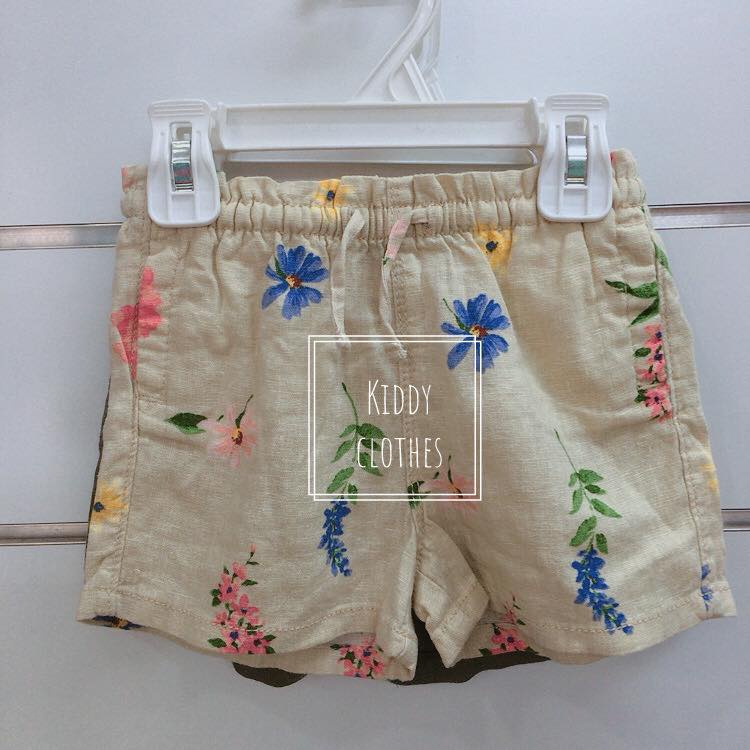 Quần short thun bé gái chất linen mềm hàng xuất dư nhiều màu