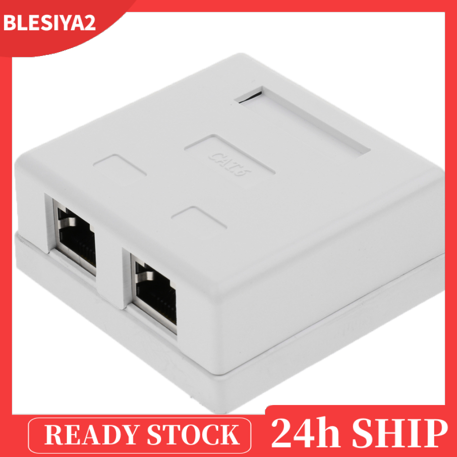 (Hàng Mới Về) Bộ 2 Cổng Mạng Rj45 2 Cổng Cat6 Gắn Tường | BigBuy360 - bigbuy360.vn