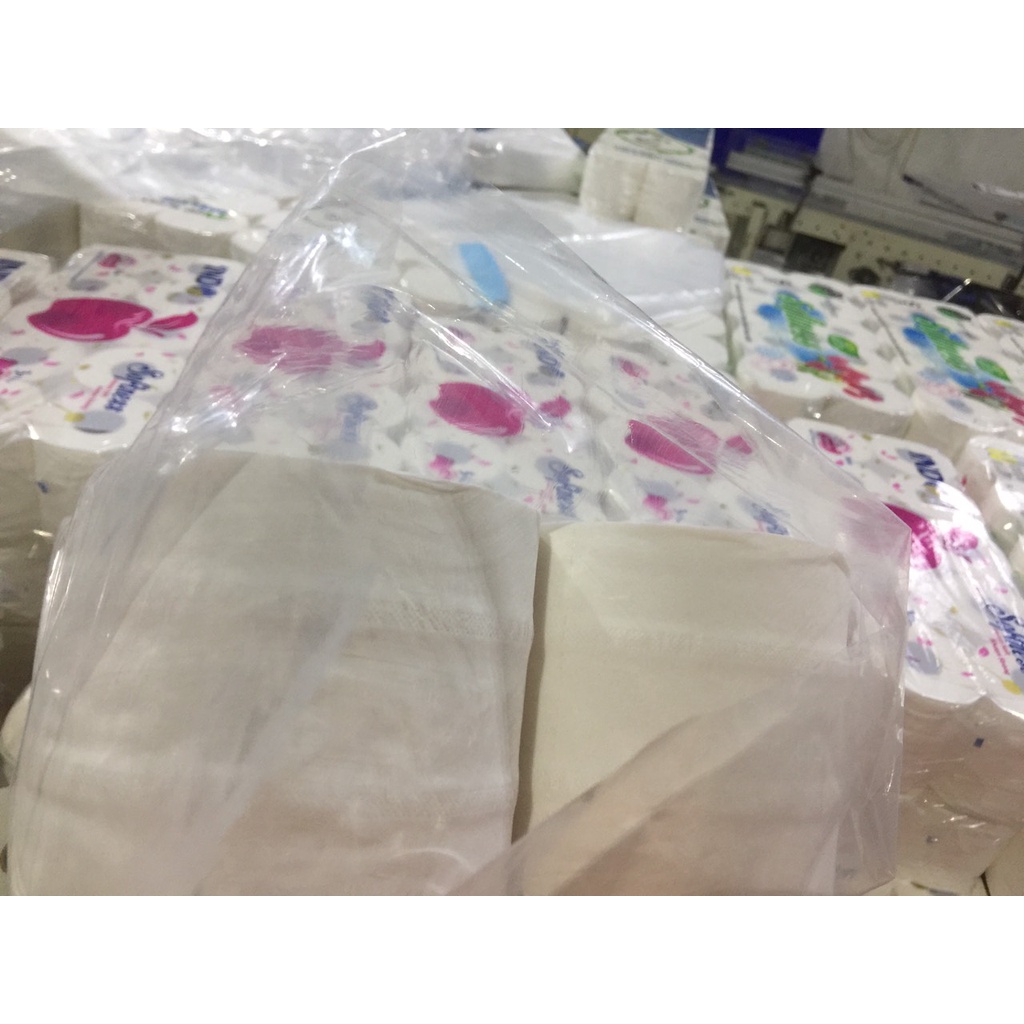 Giấy vệ sinh táo INDO 10 cuộn x 3 lớp - Giấy cuộn nhỏ có lõi và không lõi cao cấp mịn dai chính hãng - GV005