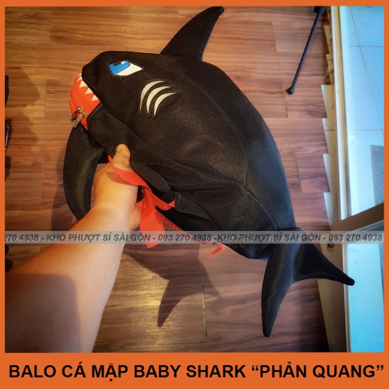 CHỌN MÀU - [HÀNG CHÍNH HÃNG] Balo hình dáng Cá Mập phản quang trong đêm siêu cute - Balo khủng long cá mập SWAT