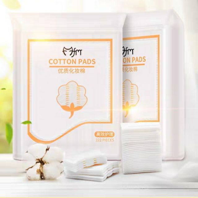 Bông tẩy trang Cotton Pad Túi 222 miếng mềm mịn tiện lợi