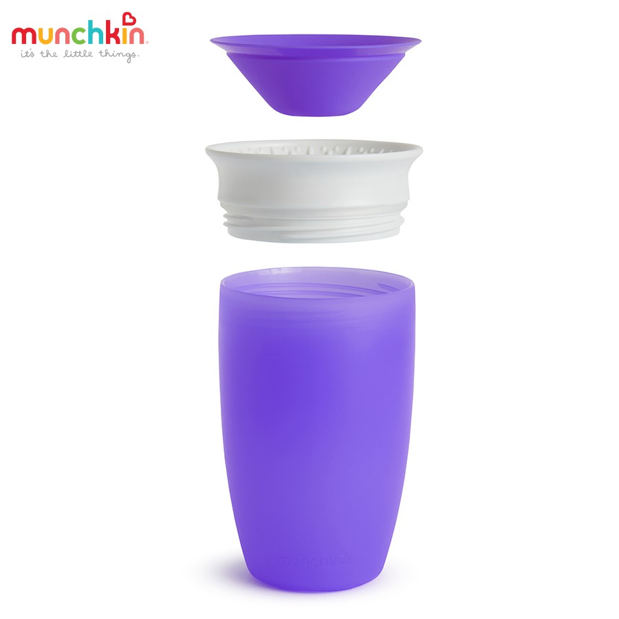 Cốc 360 độ Munchkin chống đổ, có nắp 296ml