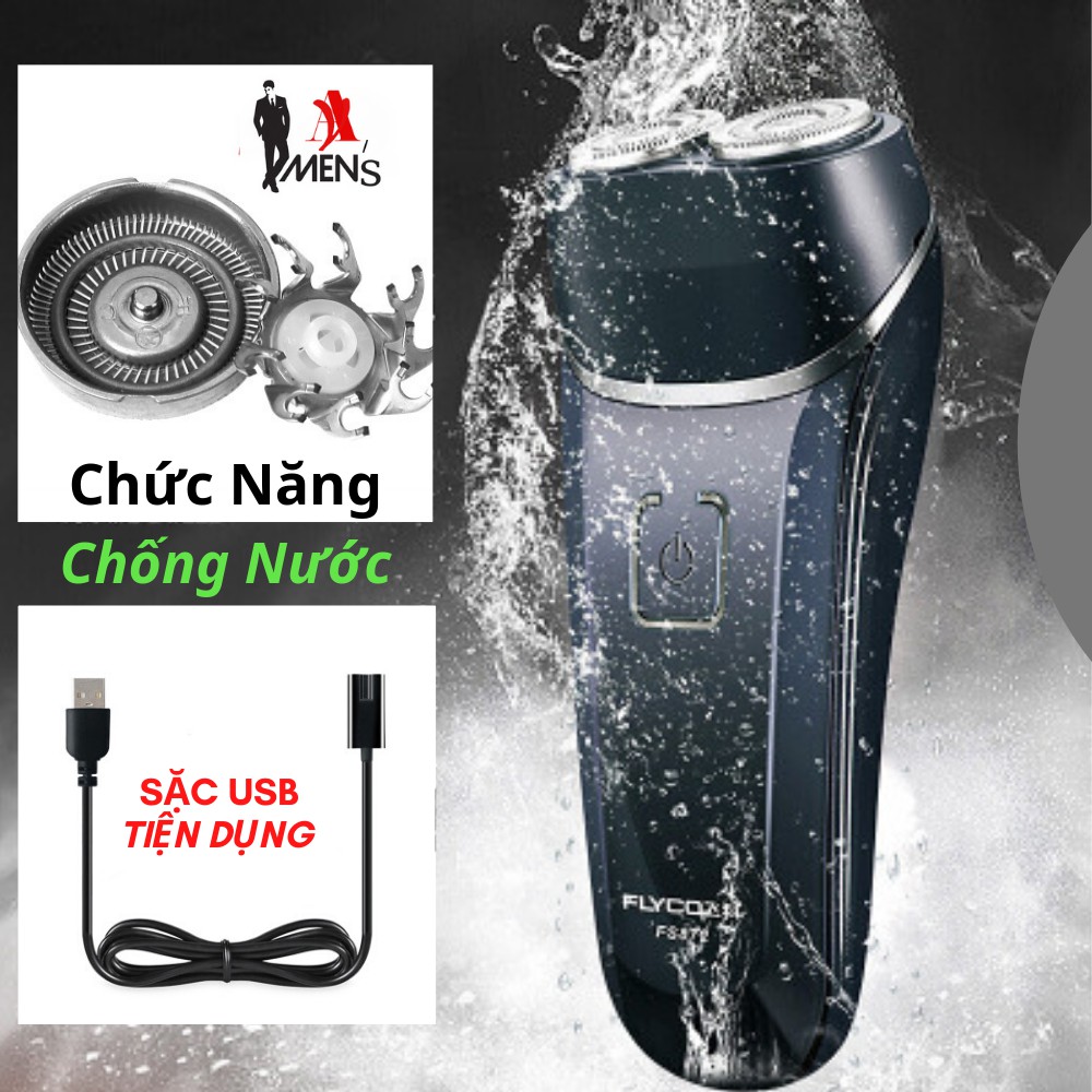 [ BH 2 năm ] Máy cạo râu FLYCO FS873 chống nước IPX7 cao cấp